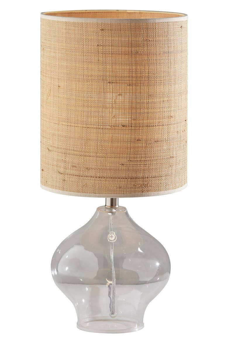 Emma Table Lamp, Main, color, CLEAR GLASS / STEEL NECK