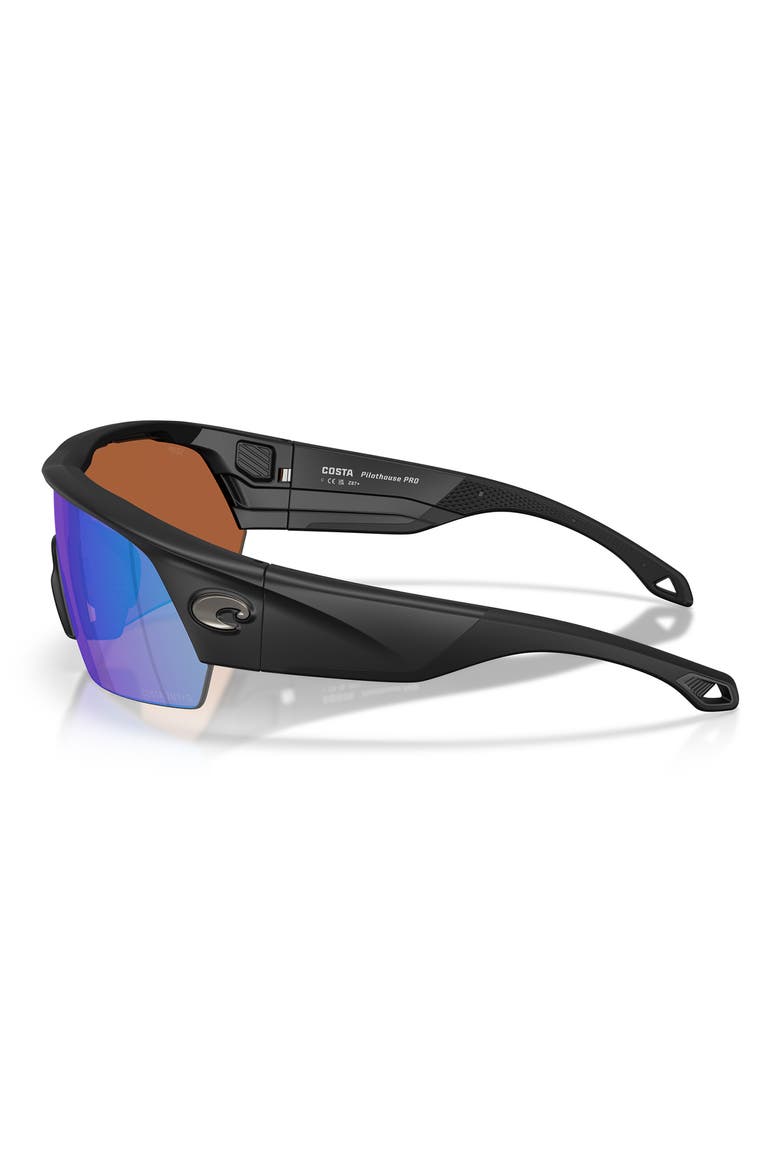 Pilothouse 35mm Sunglasses, Alternate, color, MATTE BLACK / GREEN 580P