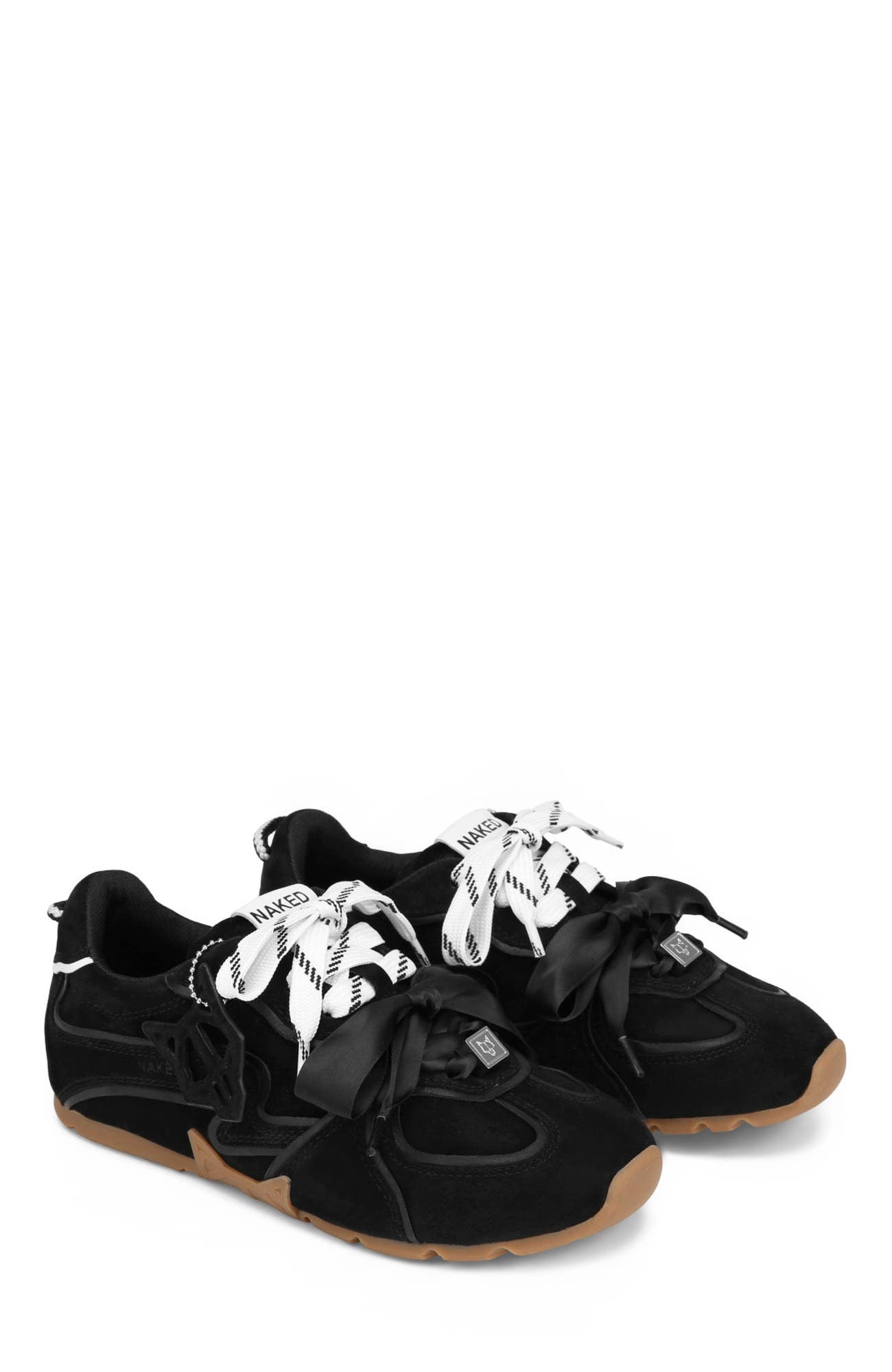 Adored Suede Sneaker, Alternate, color, Black Suede