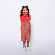 Mixed Up Clothing Girls Long Sleeve Ruffle Trim Dress