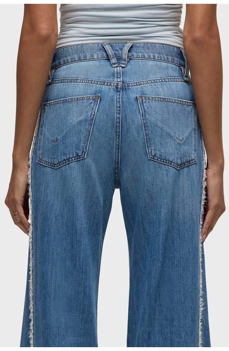 Hudson Jeans jodie loose fit wide leg w/ frayed seams, Alternate, color,