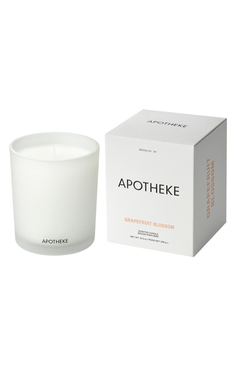 APOTHEKE Grapefruit Blossom Scented Candle, Main, color, White