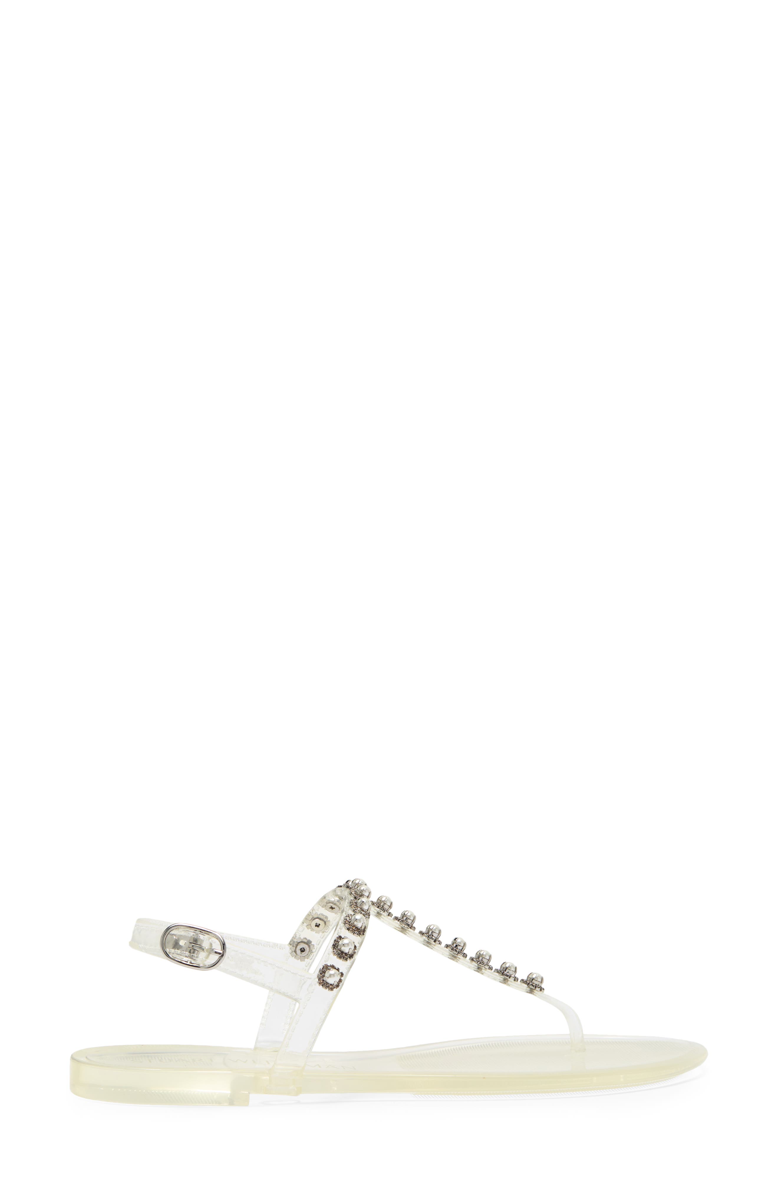 Crystal Embellished Jelly Sandal, Alternate, color, CLEAR
