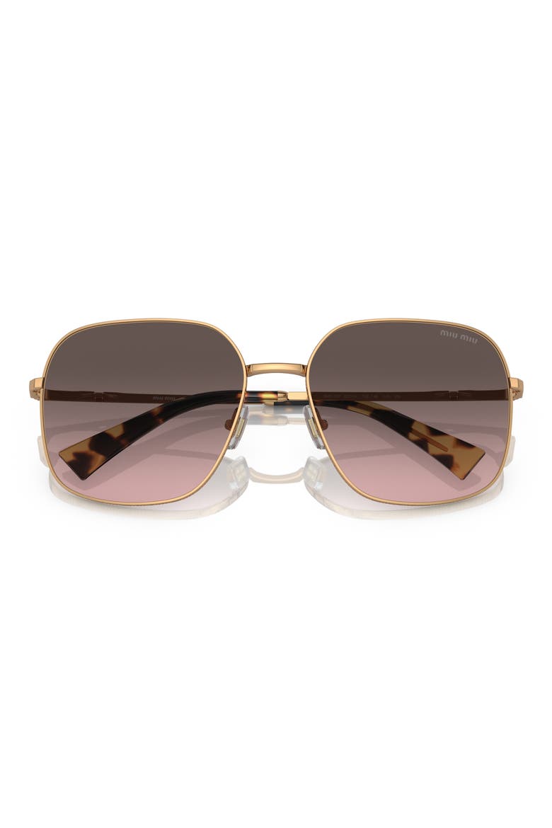 61mm Square Sunglasses, Alternate, color, ANTIQ COP