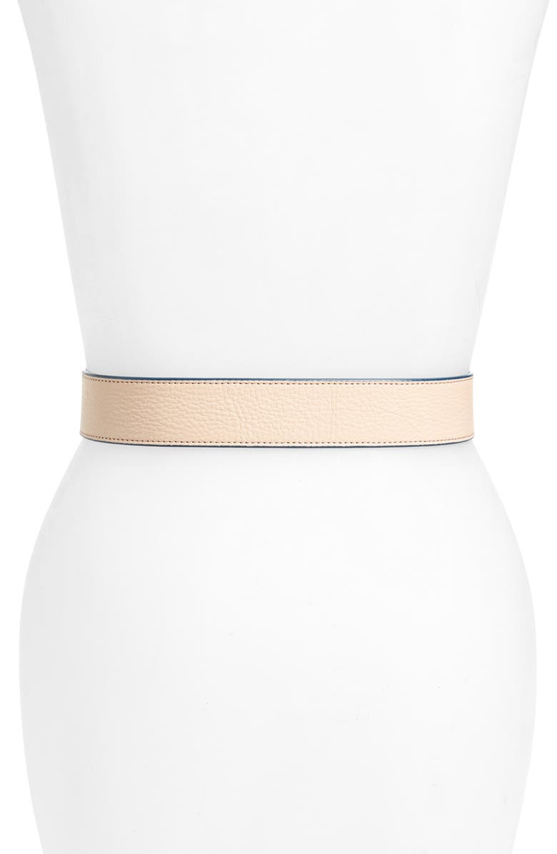 Tory Burch 'Robinson' Reversible Leather Belt, Alternate, color,