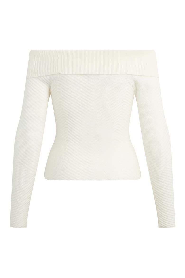 The Good Graces Off the Shoulder Knit Top, Alternate, color, IVORY