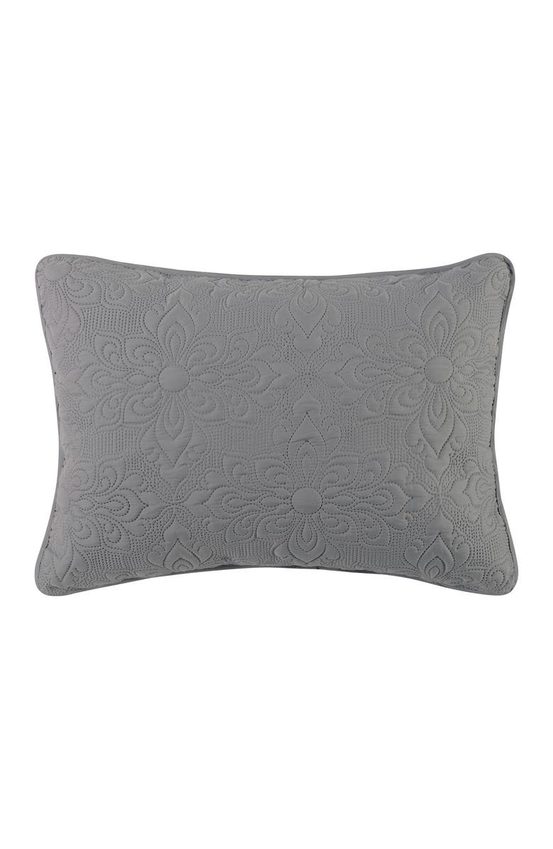 VCNY HOME Caroline Embossed Floral Quilt Set, Alternate, color, Grey