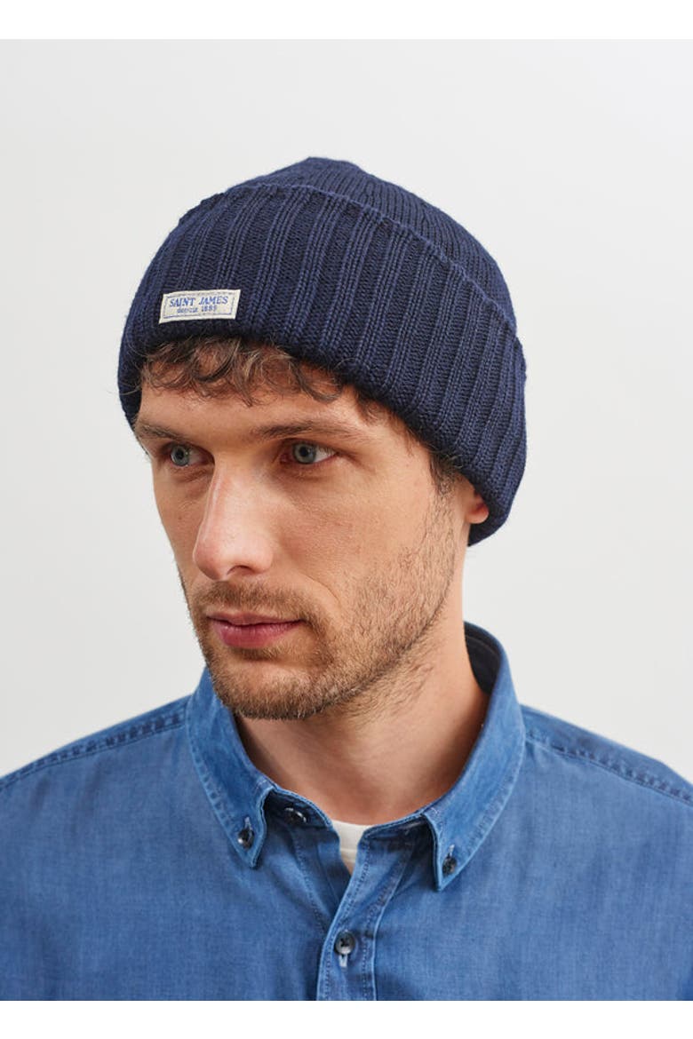 BARBARESQUE - Heavy Stitch Stocking Cap, Alternate, color, Navy
