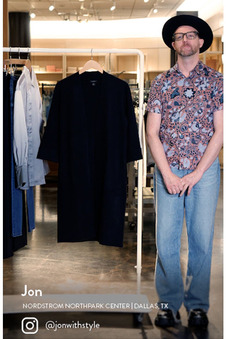 Open Front Three Quarter Sleeve Longline Cardigan video
