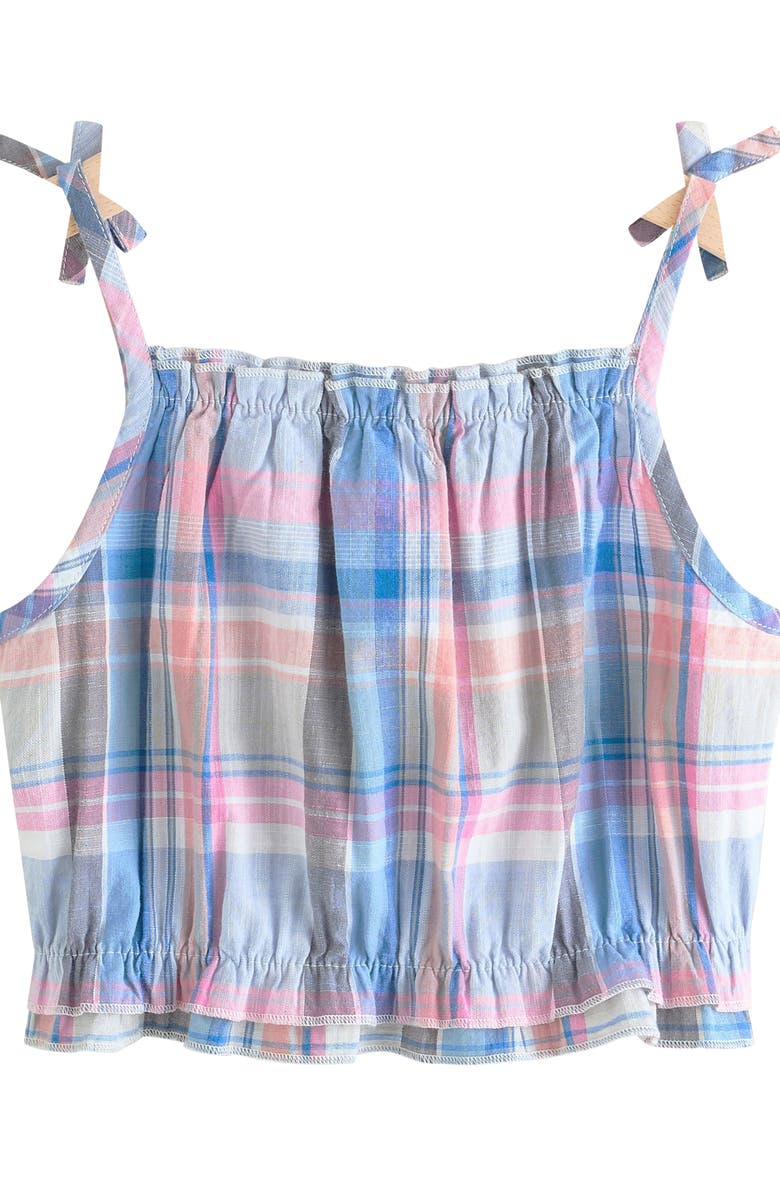 NEXT Kids' Print Tie Shoulder Cotton Top, Main, color, Blue