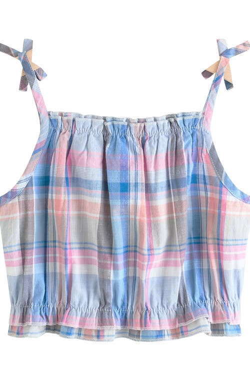 Next Kids' Print Tie Shoulder Cotton Top In Multi