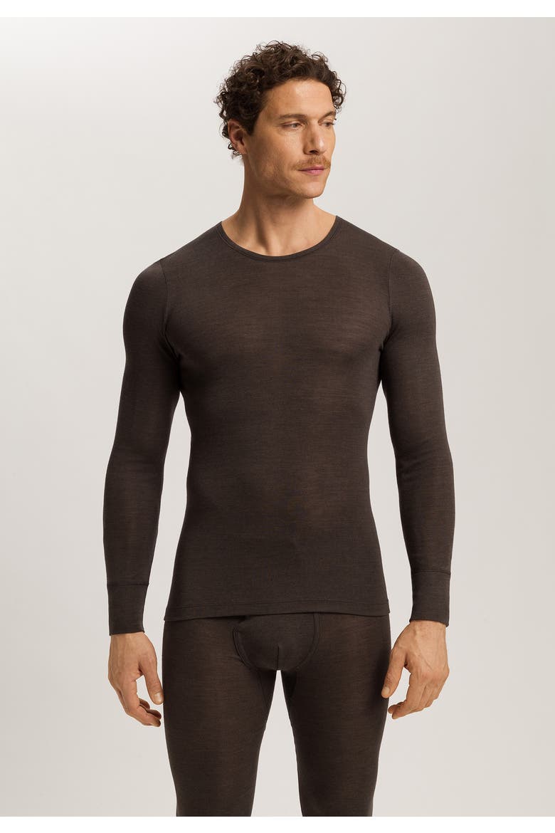 Woolen Silk Wool And Silk Fitted Top, Alternate, color, Earthy Ink