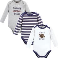 Hudson Baby Cotton Long-Sleeve Bodysuit 3Pk
