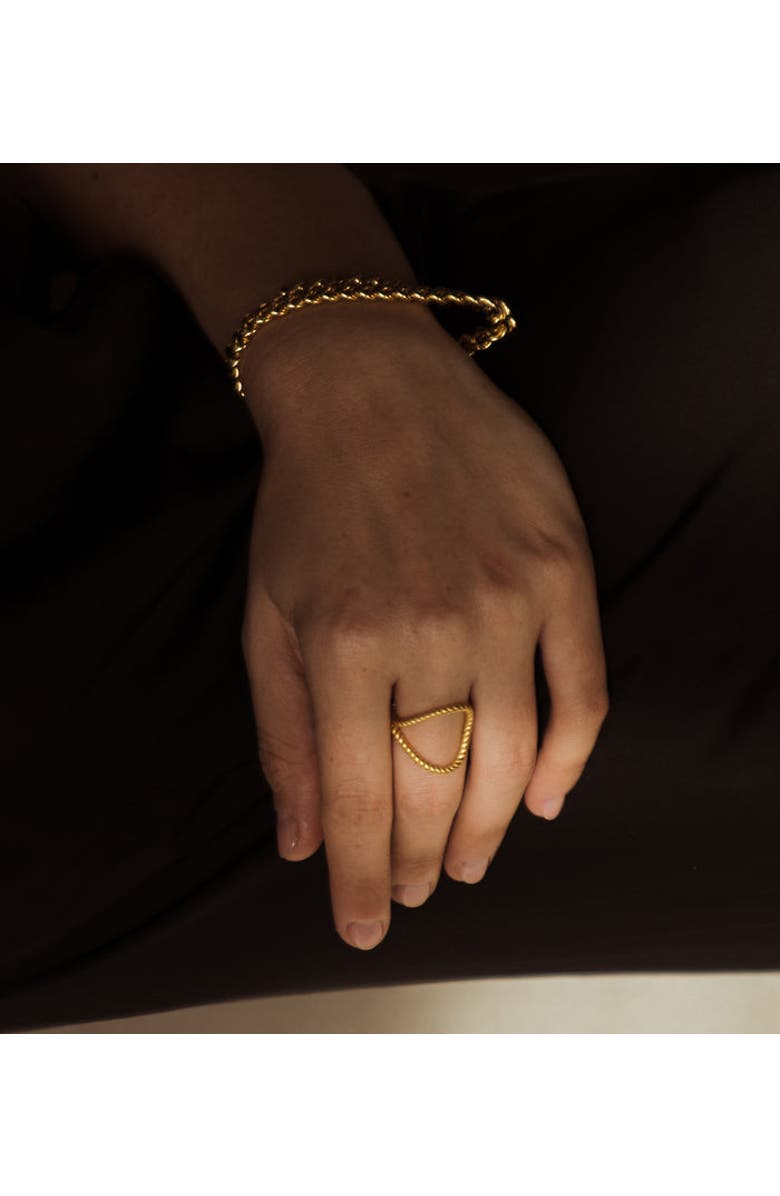 ZARUX Modern Rope Ring, Alternate, color, Yellow Gold