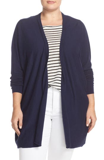 Shop Tart 'darma' Cotton & Cashmere Knit Cardigan In Melange Navy