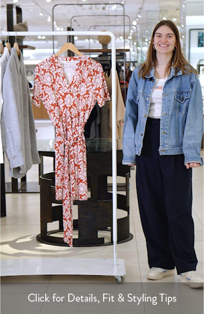 Daisy Short Sleeve Cotton Blend Jersey Dress, sales video thumbnail