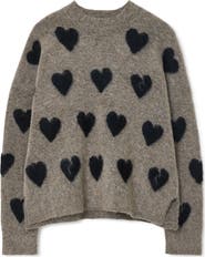 AllSaints Amora Jacquard Alpaca & Wool Blend Sweater