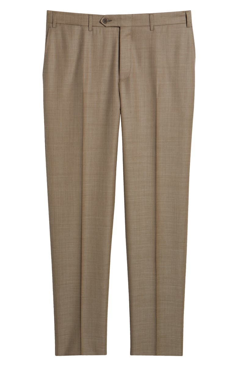 Canali Siena Regular Fit Pants, Alternate, color, Light Brown