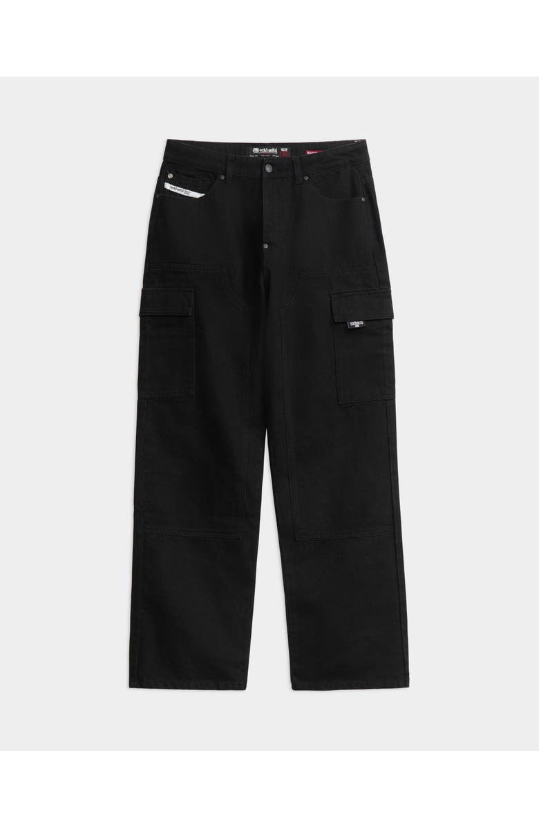 Ecko Unltd. Carpenter Cargo Wide Denim Pants, Main, color, Black Wash