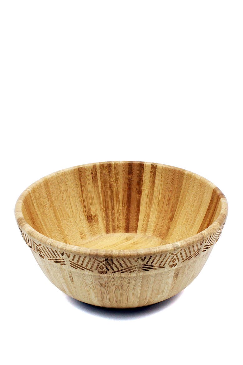 Bamboo Decorated Salad Bowl, Main, color, MULTI