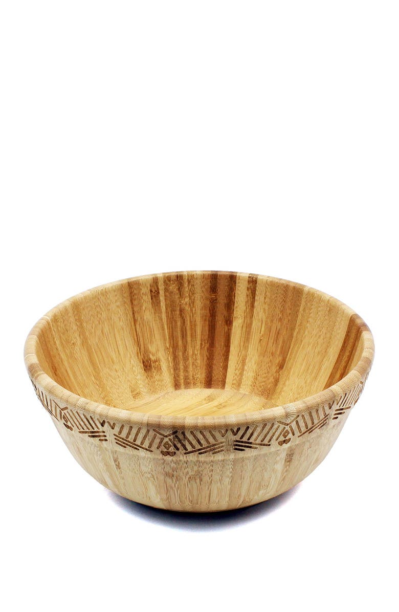 BergHOFF Bamboo Decorated Salad Bowl, Main, color, Multi