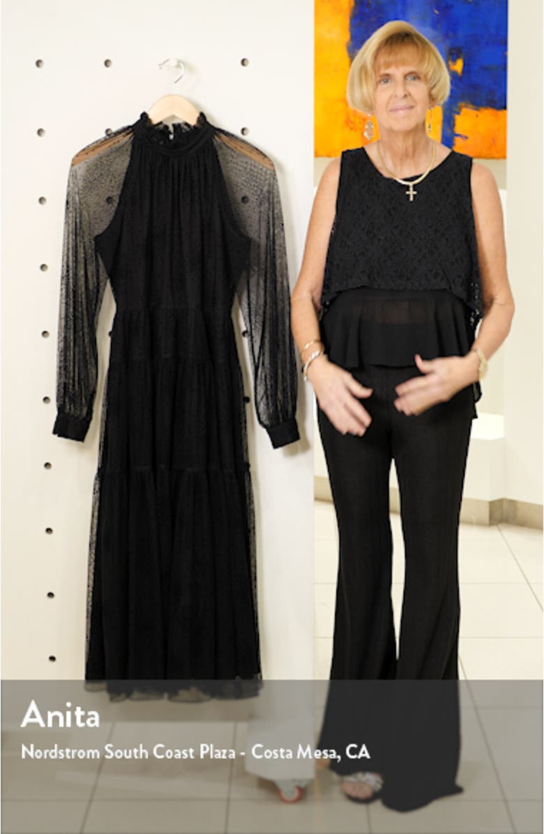 Floral Embroidered Mesh Dress, sales video thumbnail