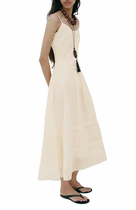 Embroidered Detail Sleeveless Maxi Dress