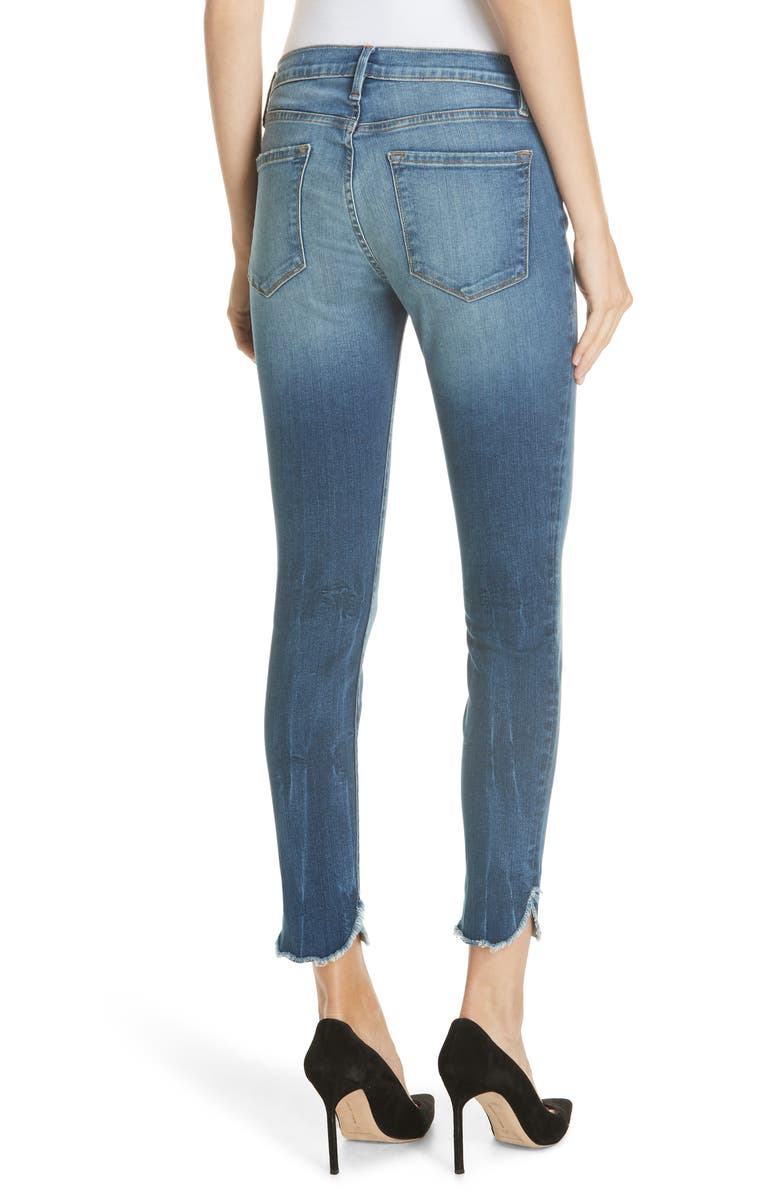 FRAME Le Skinny de Jeanne Petal Hem Ankle Jeans, Alternate, color,