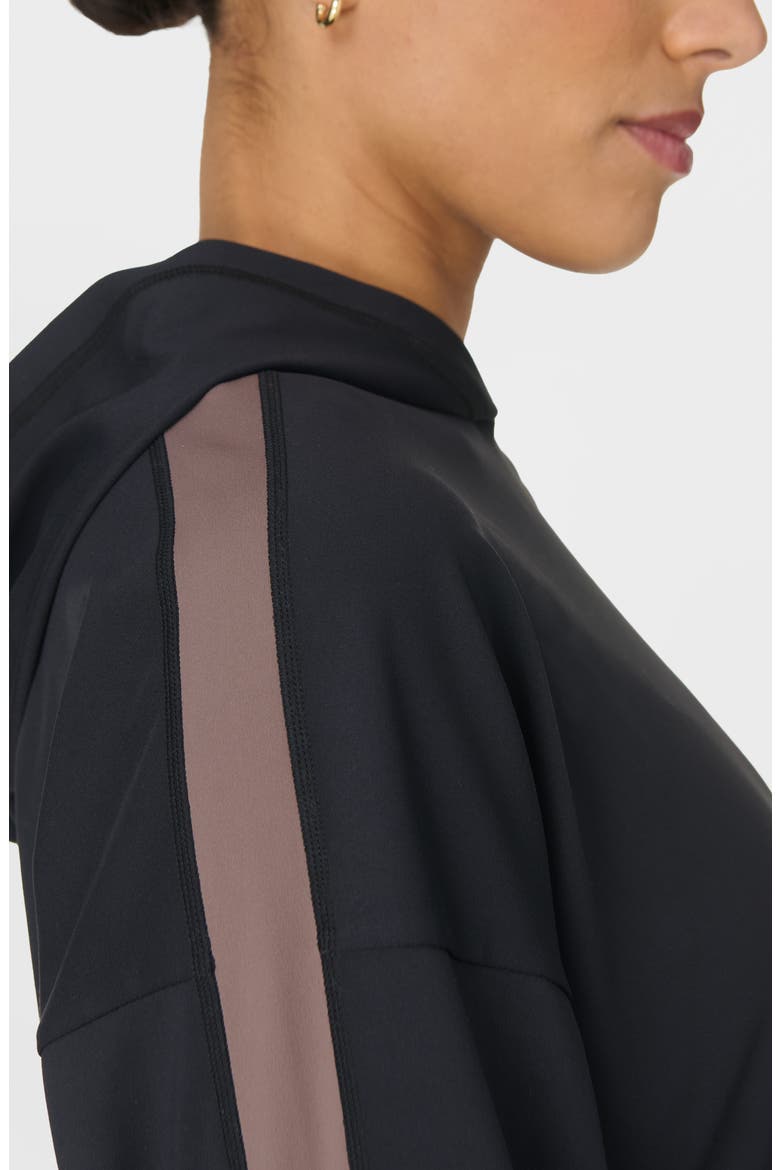 All Day Side Stripe Hoodie, Alternate, color, BLACK TAUPE