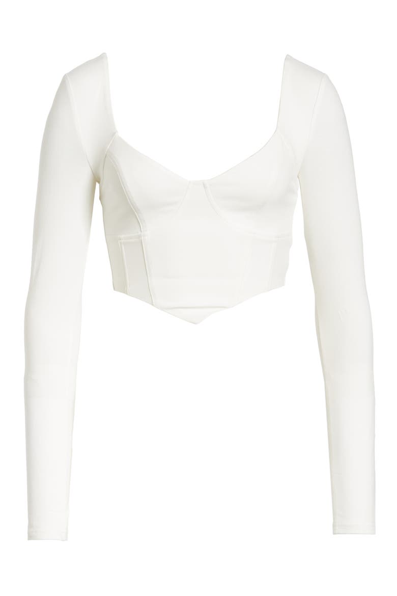 Gemma Crop Top, Alternate, color, WHITE