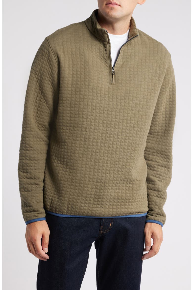 Peter Millar Quad Quilted Quarter Zip (Men) | Nordstrom