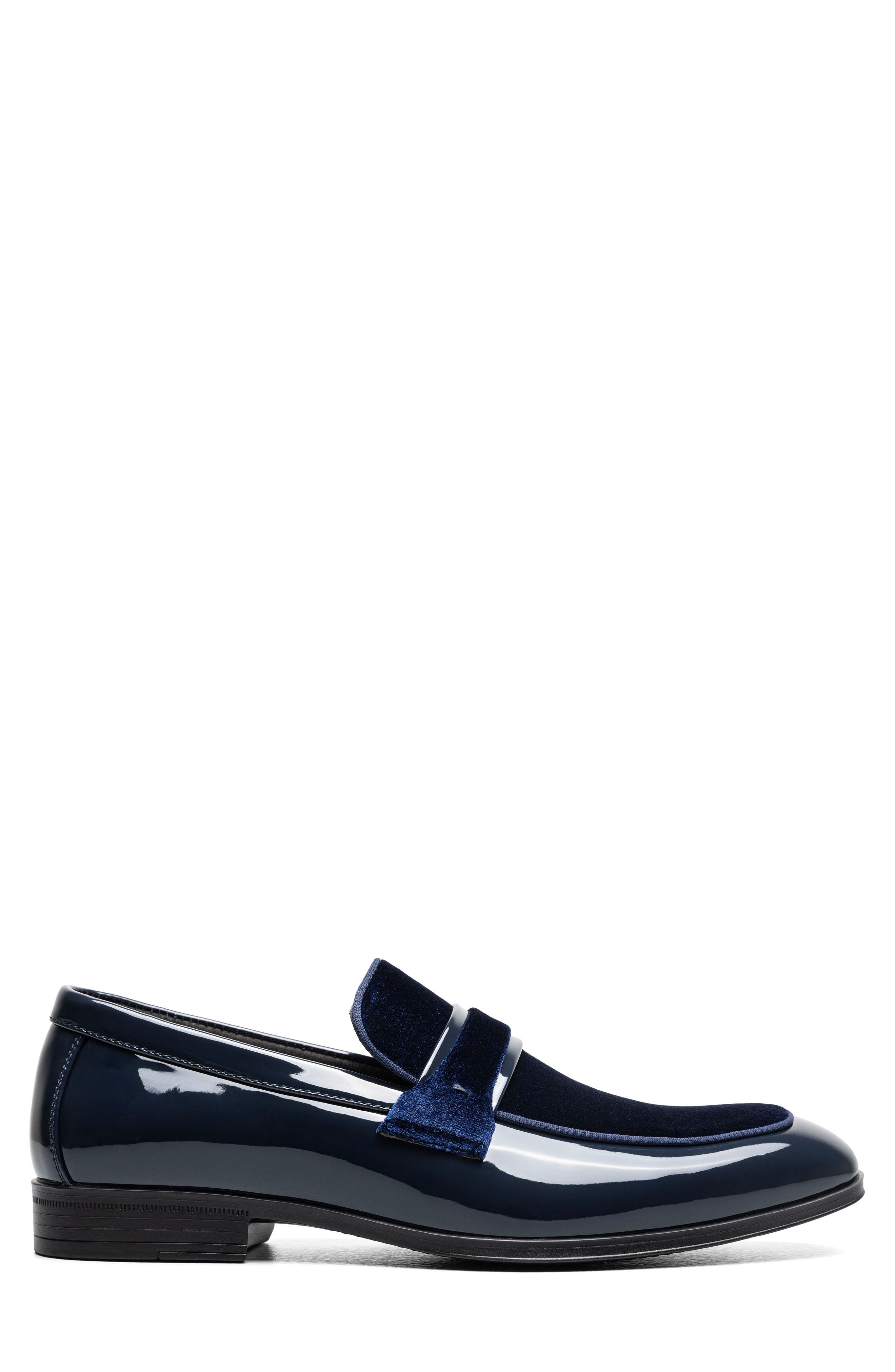 Stacy Adams Spratley Saddle Loafer, Alternate, color, Navy