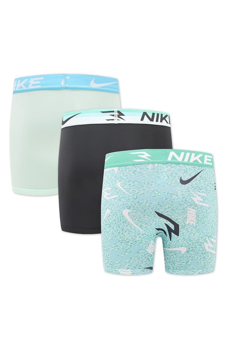 3 Brand 3-Pack Assorted Logo Boxer Briefs, Alternate, color, Mint Foam