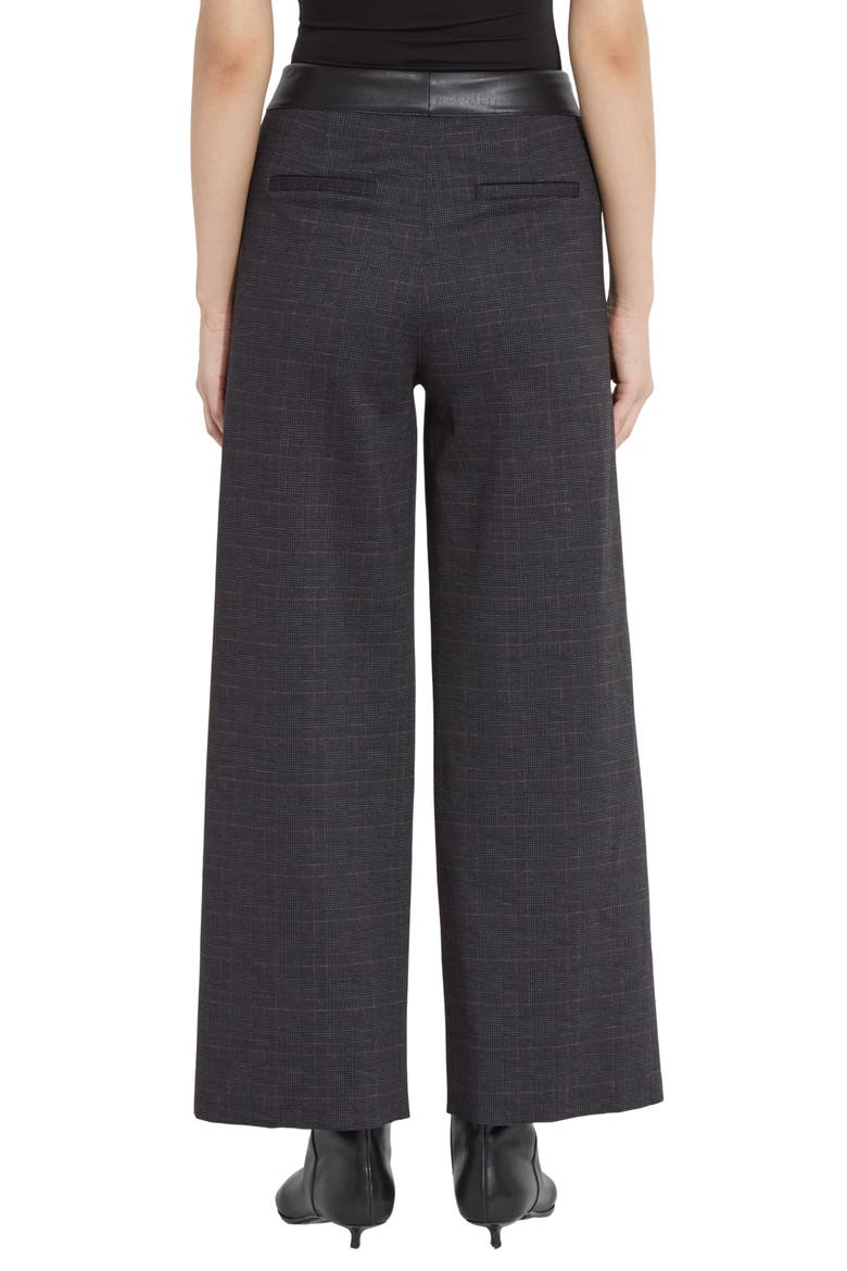 Denver High Waist Ankle Wide Leg Ponte Pants, Alternate, color, MIDNIGHT MANOR PLAID
