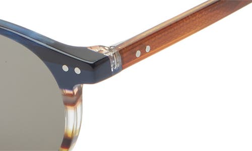 Eyebobs Case Closed 48mm Round Reading Glasses In Blue Stripe