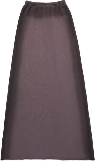 Spray Cotton French Terry Maxi Skirt