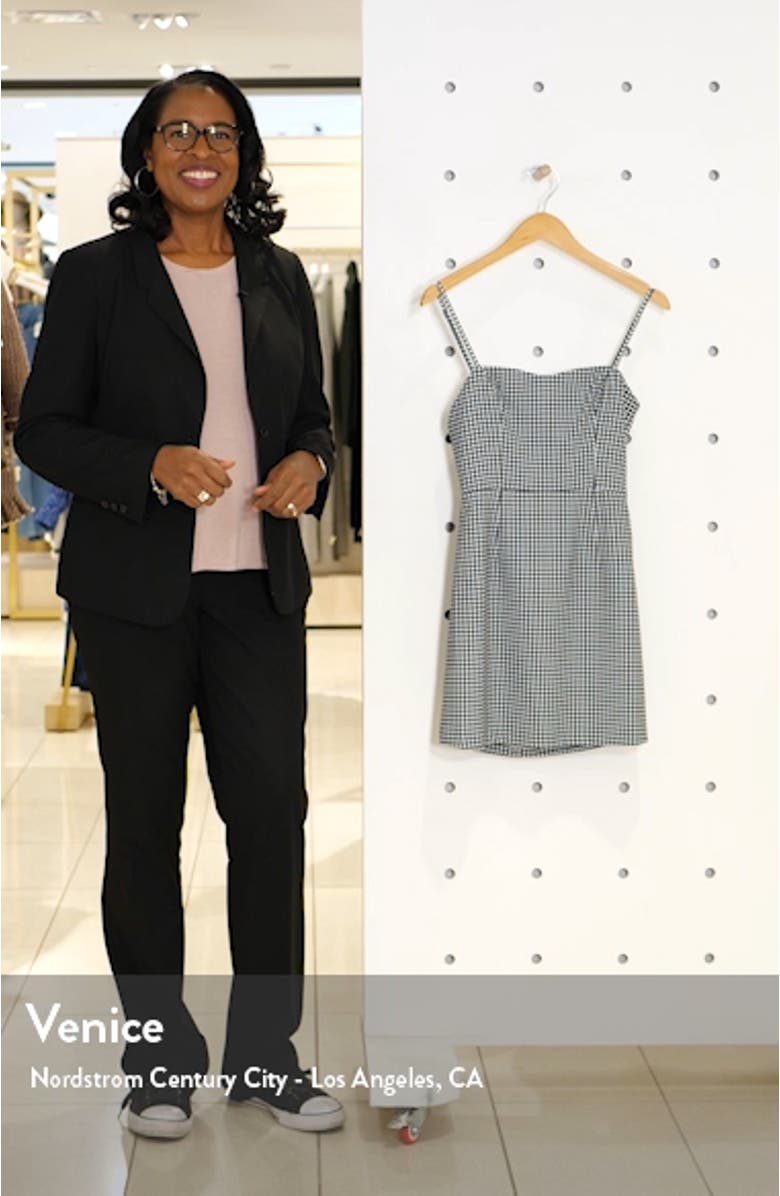 Gingham Tie Back Sleeveless Minidress, sales video thumbnail