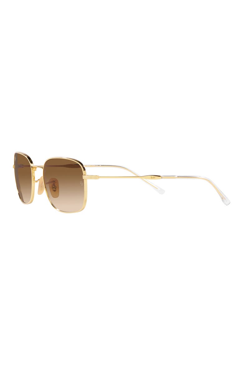 57mm Gradient Pillow Sunglasses, Alternate, color, GOLD FLASH