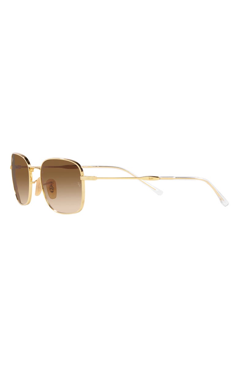Ray-Ban 57mm Gradient Pillow Sunglasses, Alternate, color, Gold Flash