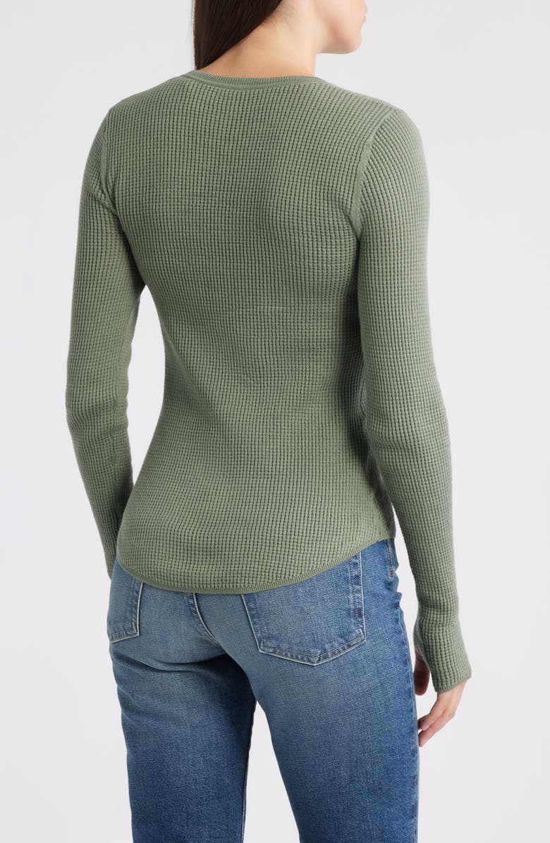 MARGARET O'LEARY Waffle Stitch Top, Alternate, color, Sage