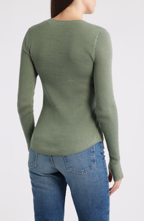 Margaret O'leary Waffle Stitch Top In Green