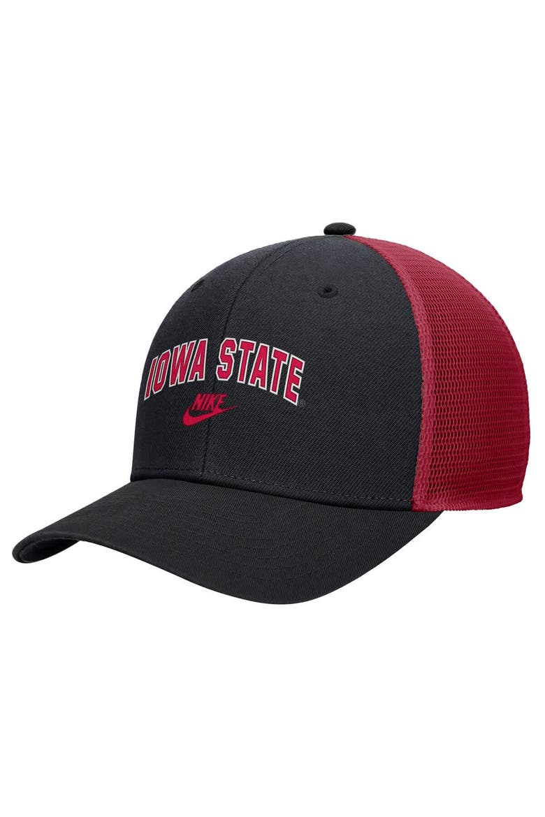 Men's Nike Black Iowa State Cyclones Vintage Arch Rise Performance Trucker Adjustable Hat, Main, color, Black