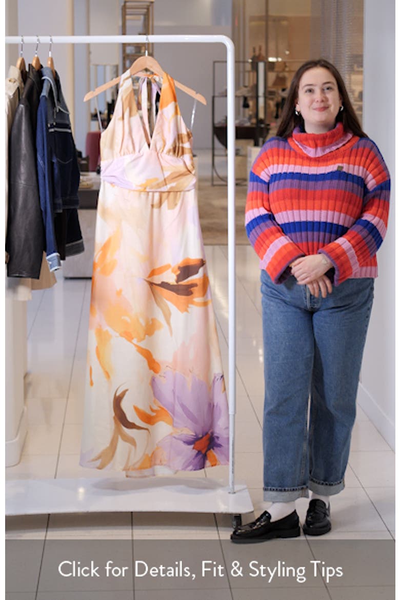 Marie Floral Halter Maxi Dress video