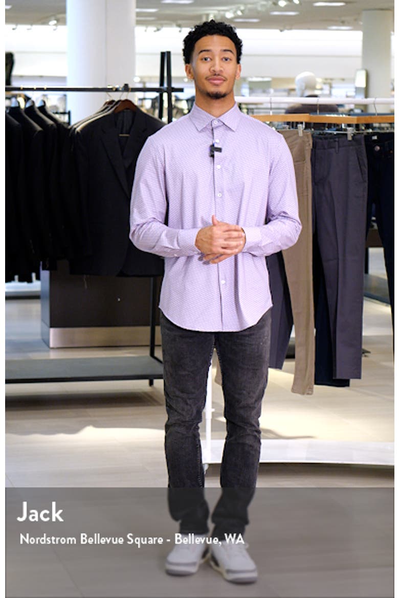 James OoohCotton® Chevron Stripe Button-Up Shirt video