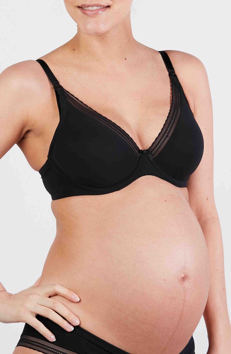 Cache Coeur Maternity and nursing bra Milk, Alternate, color, Black