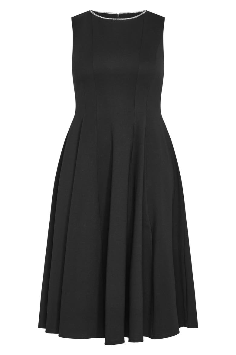 Mary Sleeveless Midi Dress, Alternate, color, BLACK