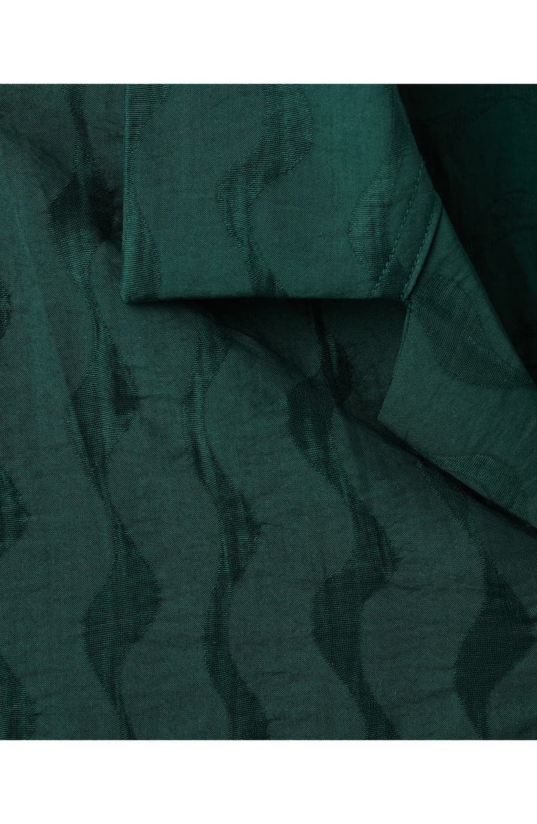 MANGO Tonal Stripe Camp Shirt, Alternate, color, Emerald Green