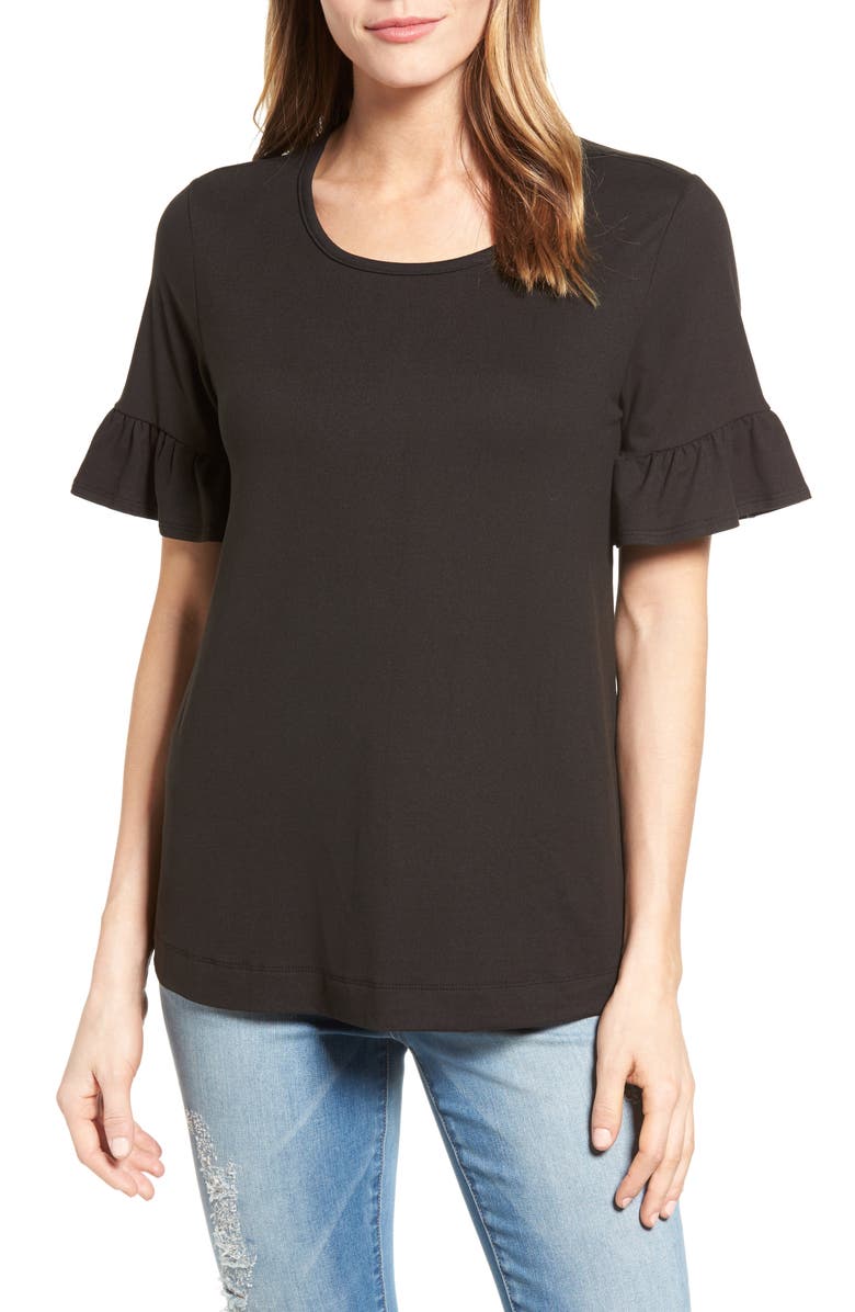 Bobeau Bell Sleeve Tee, Main, color,