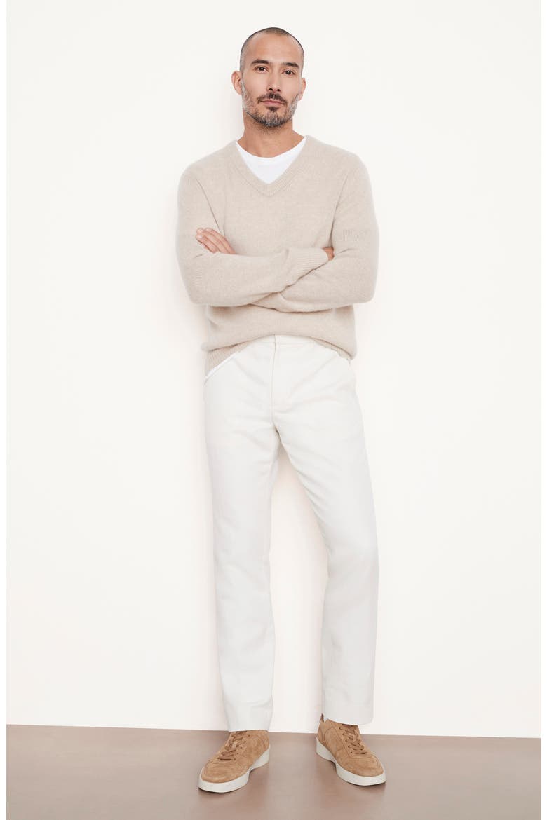 Slim Fit Lyocell & Cotton Pants, Alternate, color, BONE