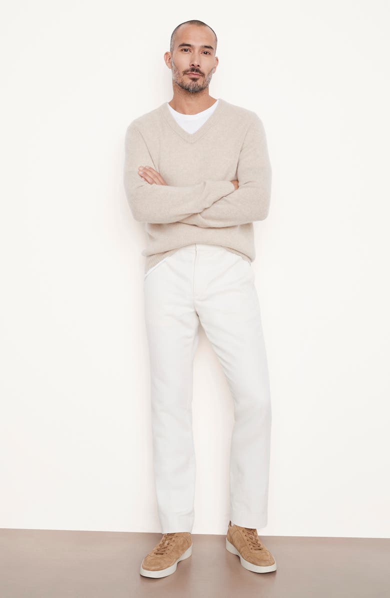 Vince Slim Fit Lyocell & Cotton Pants, Alternate, color, Bone